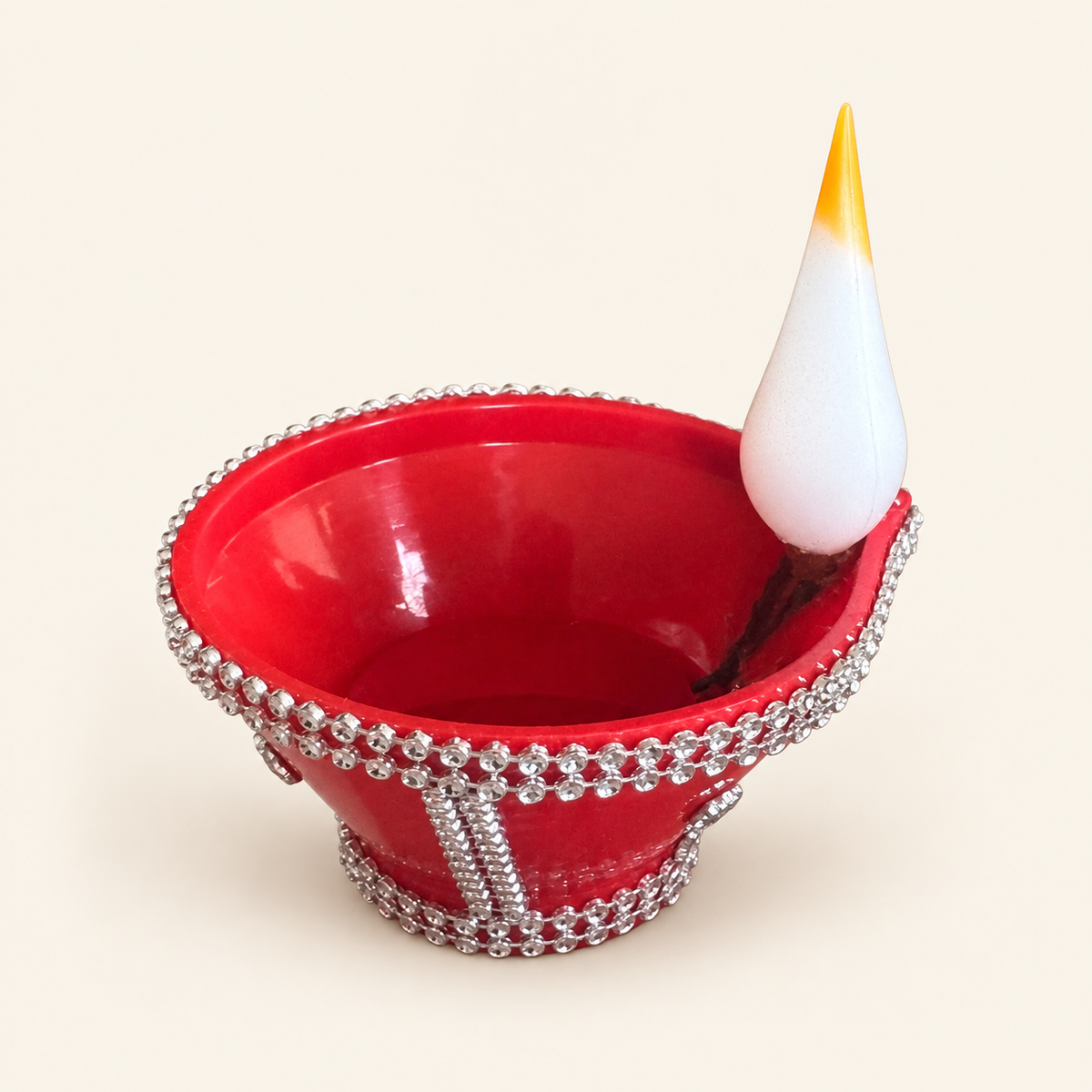 Breathing Flame diya, side [DIA-SKU-BG-02-side]
