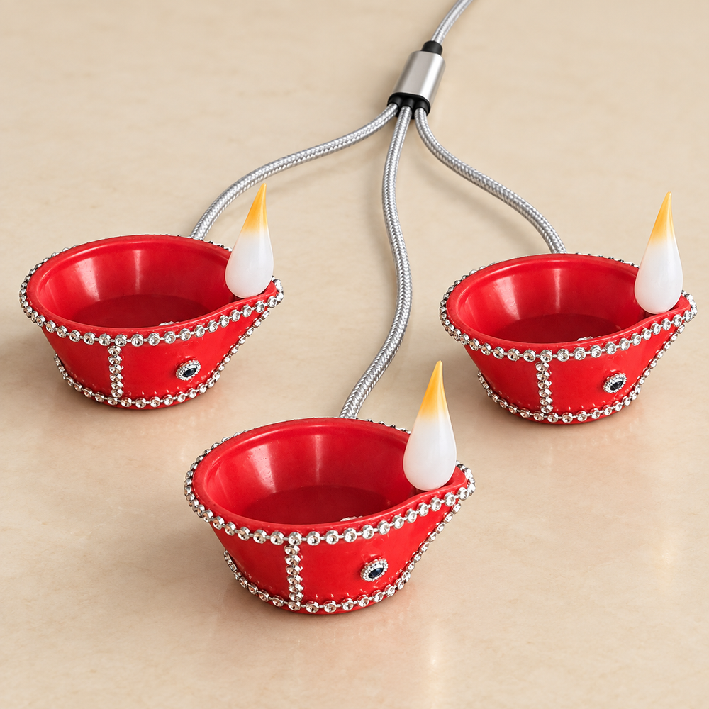Breathing Flame diya, charging [DIA-SKU-BG-05-charging]