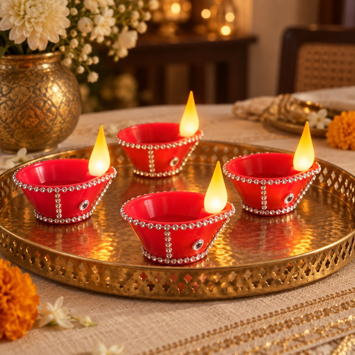 Breathing Flame diya, lifestyle [DIA-SKU-BG-L01-lifestyle]