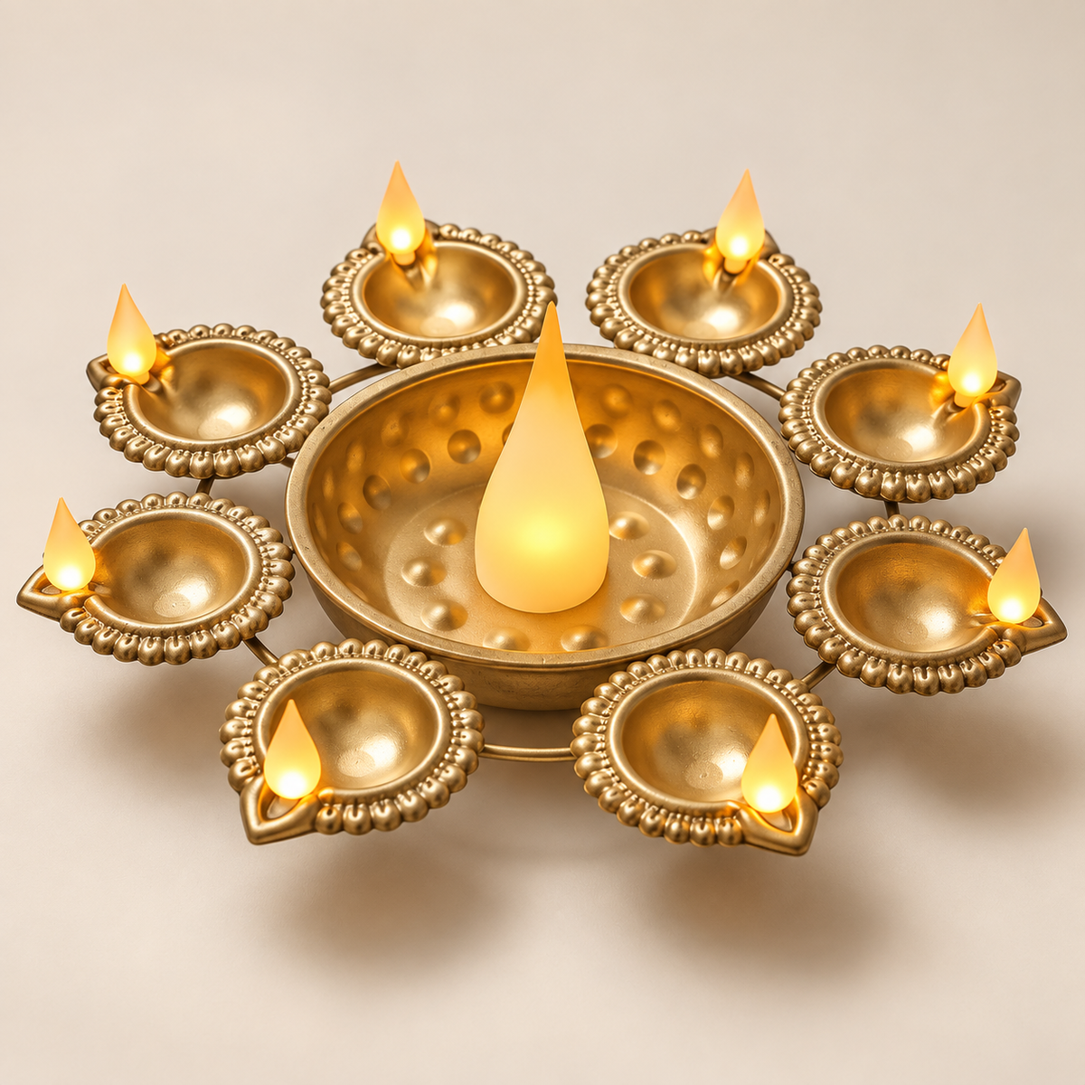 Jashn illuminated diya centerpiece, hero [DIA-SKU-JASHN-01-hero]