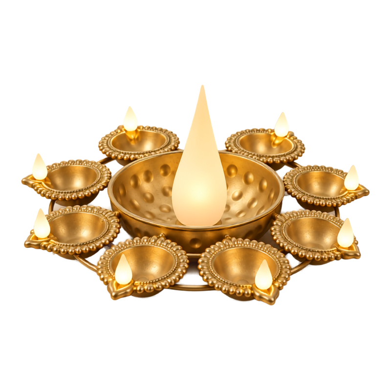Jashn - Illuminated Diya Centerpiece